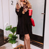Flying South Sweatshirt Dress In Black Image - 1