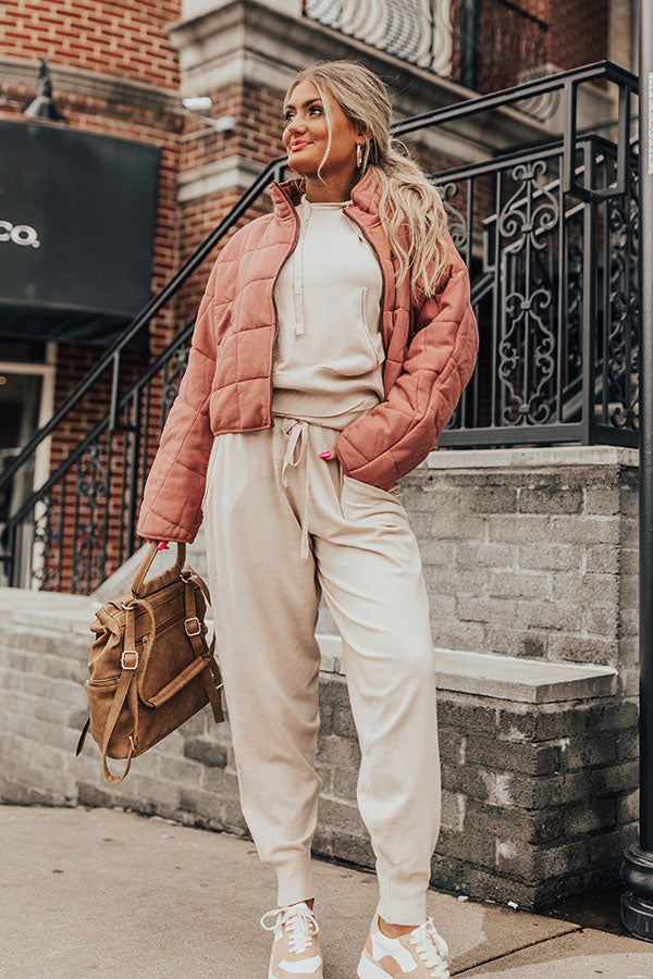 Blizzard On Broadway Jacket In Rustic Rose Image - 1