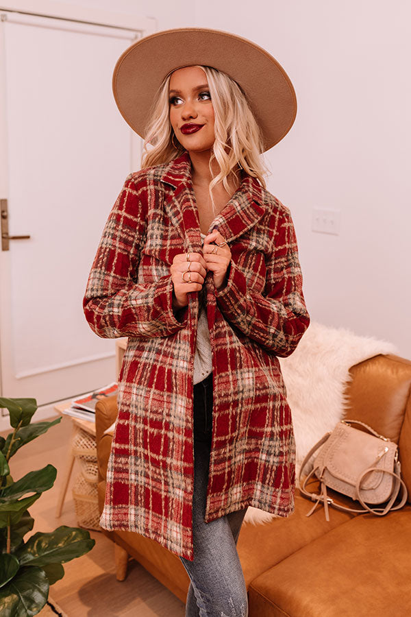 Winter Lullaby Coat In Aurora Red