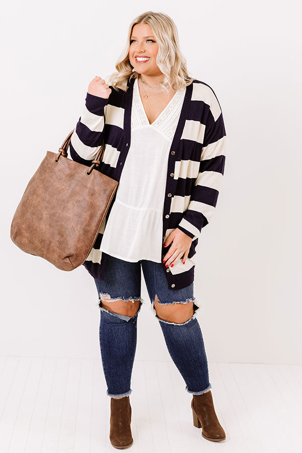 Doing My Best Stripe Cardigan Curves Image - 2