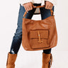 In Fashion Faux Leather Tote In Maple Image - 1