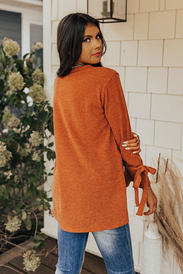 Winter Weather Shift Top In Rust Image - 5