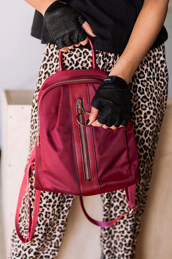 Shuttle To The City Backpack In Wine Image - 5
