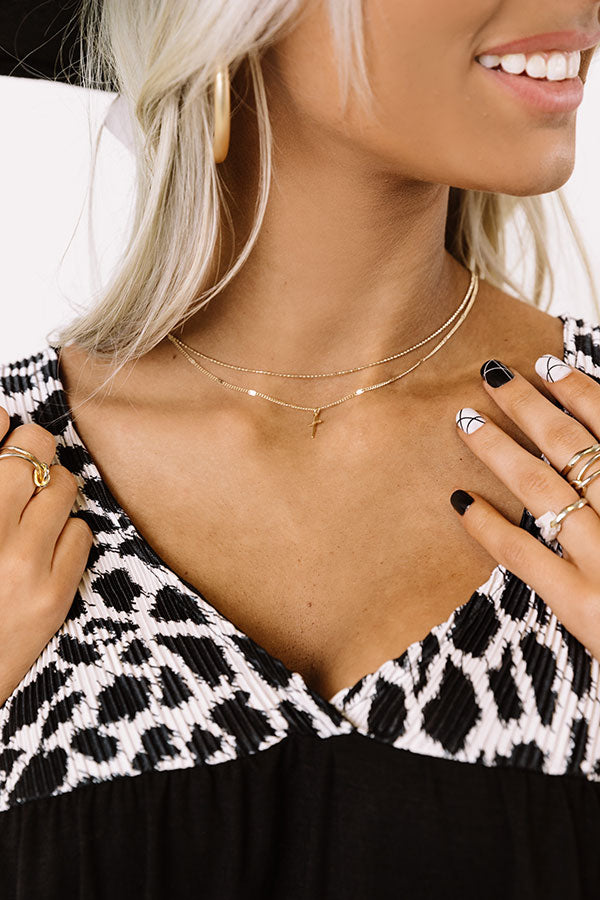 Rise To The Top Necklace In Gold