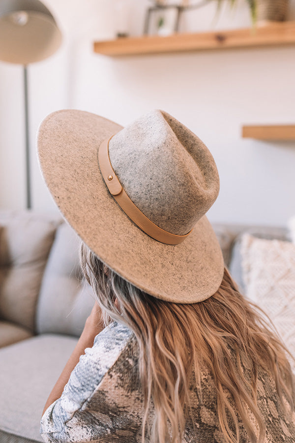Hidden Trail Wool Fedora In Grey