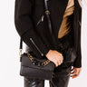 Wine Date Faux Leather Crossbody In Black Image - 1