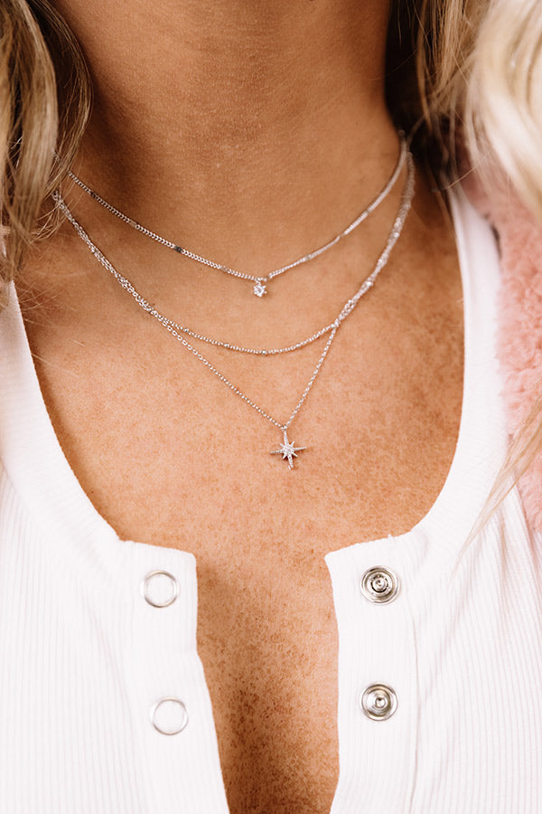 Hard To Forget Layered Necklace In Silver Image - 3