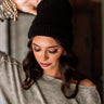 Snow Ski Fleece Lined Beanie in Black Image - 1