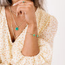Kendra Scott Davie Gold Cuff Bracelet in Dark Teal Amazonite Image - 1