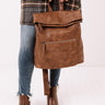 Mod Squad Faux Leather Backpack In Chocolate Image - 1