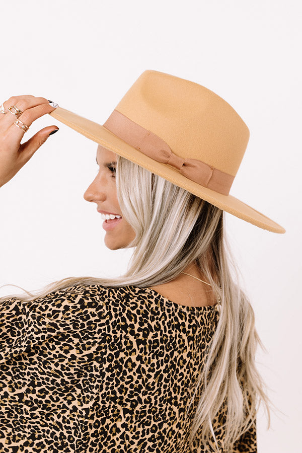 West Hollywood Felt Fedora in Light Camel