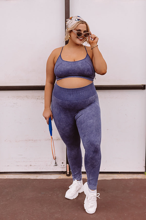 Gym Bunny High Waist Active Perforated Leggings Curves