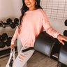 Latte Pick Up Mineral Wash Knit Top in Pink Image - 1