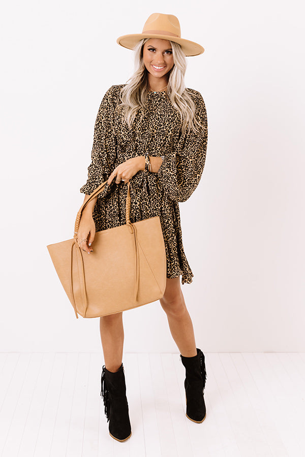 Chic In The Moment Leopard Dress Image - 3
