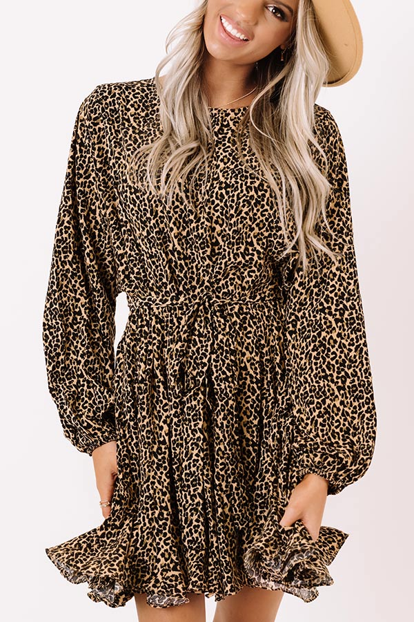 Chic In The Moment Leopard Dress Image - 4