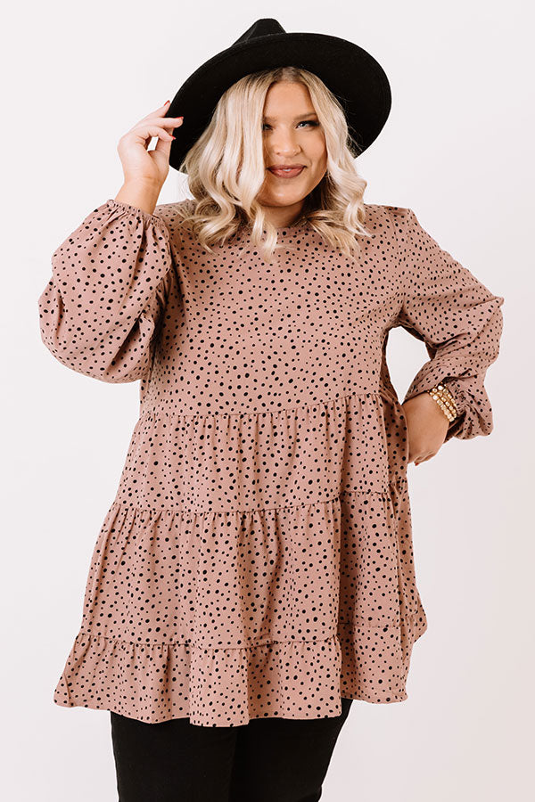 Golden Hills Babydoll Top in Dark Blush Curves Image - 2
