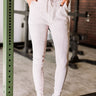 Love And Leisure Waffle Knit Joggers in Dusty Purple Image - 1