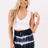 Time To Lounge Ribbed Crop Top in White Image - 1