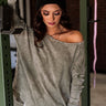 Latte Pick Up Mineral Wash Knit Top in Sage Image - 1