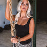 Barre Bombshell Ribbed Crop Top in Black Image - 1