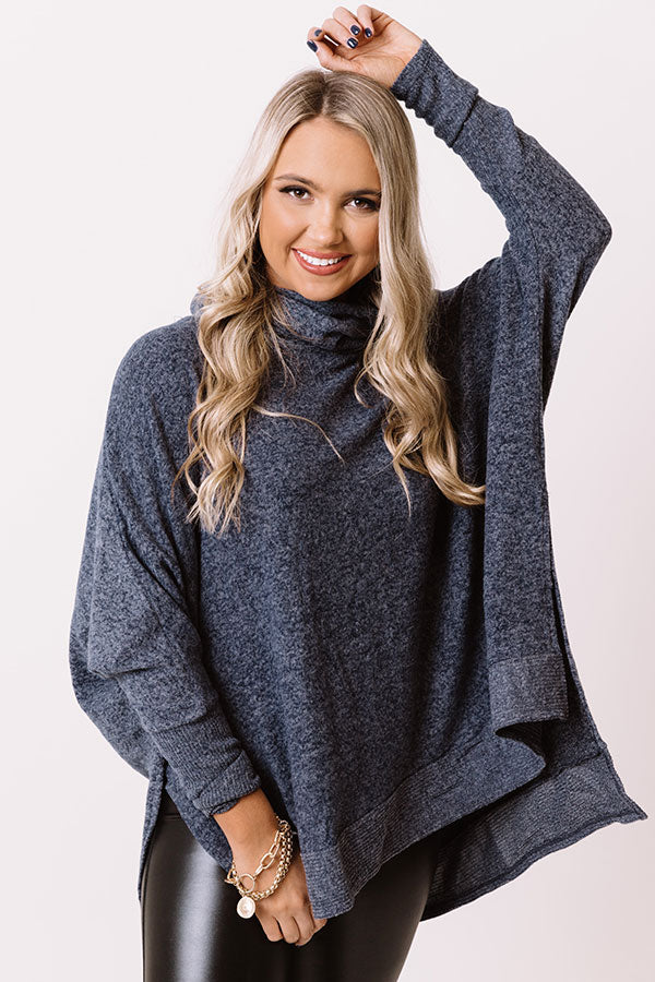 Senorita Snuggles Shift Sweater In Navy Image - 2