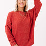 Upstate Cozy Shift Sweater In Red Image - 1