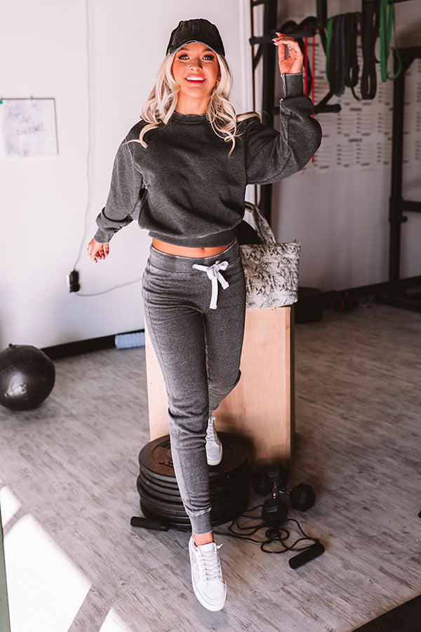 Fresh Air Joggers in Vintage Black