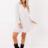 Just Beginning Babydoll Dress In Light Limpet Shell Image - 1