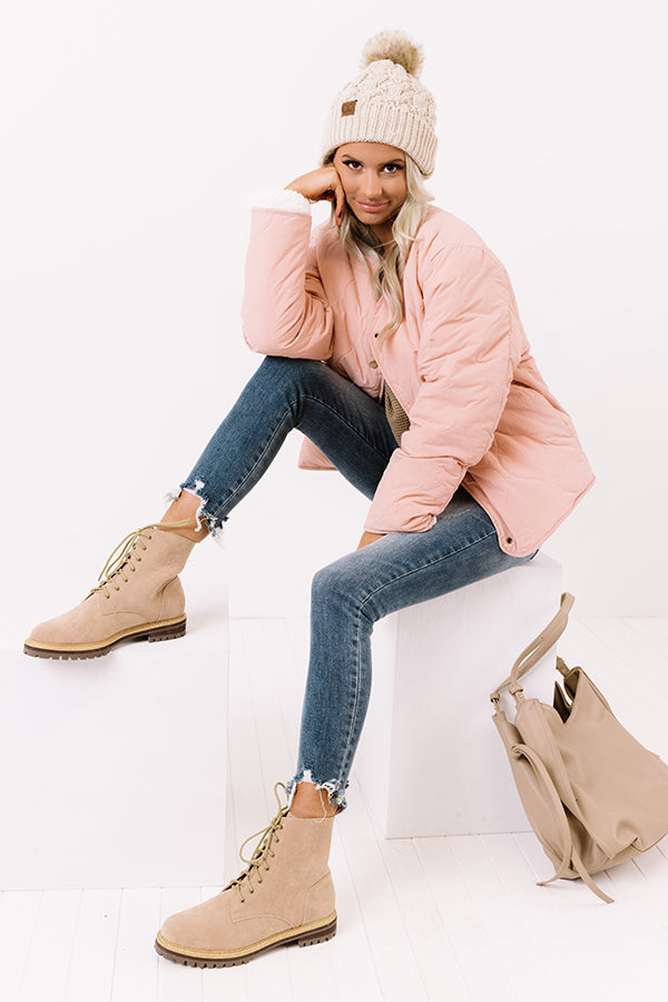 Vermont Snuggles Reversible Jacket in Rose Quartz Image - 2