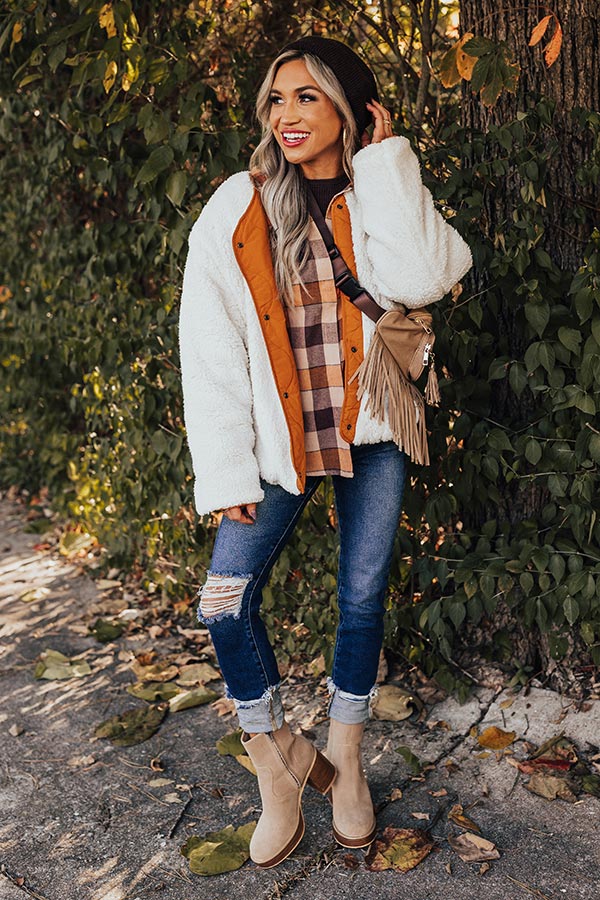 Vermont Snuggles Reversible Jacket in Pumpkin Image - 2