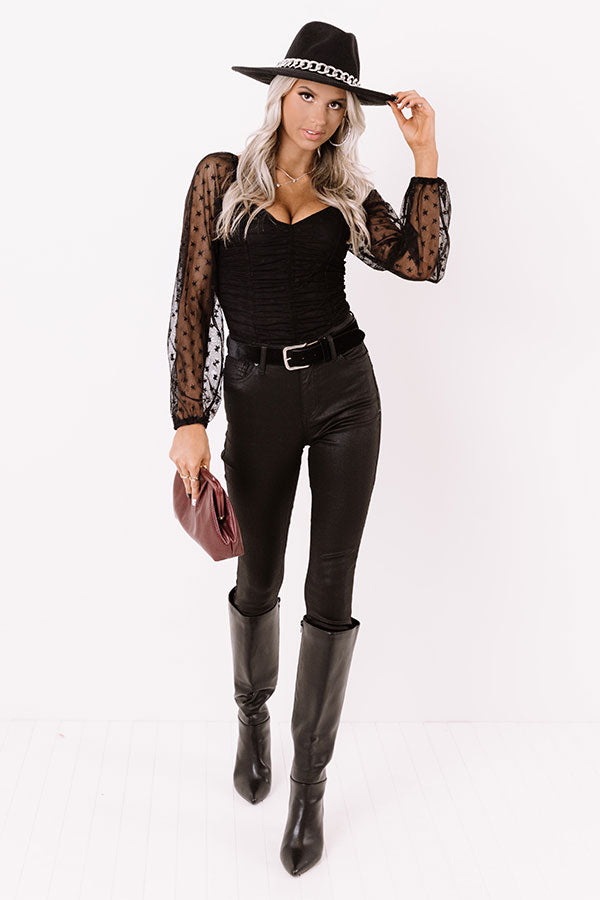 Sipping Under The Stars Mesh Bodysuit Image - 2