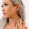 Kendra Scott Davie Gold Hoop Earrings in Lavender Kyocera Opal Image - 1