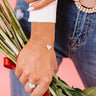 Kendra Scott Ari Heart Gold Chain Bracelet in Light Blue Magnesite Image - 1