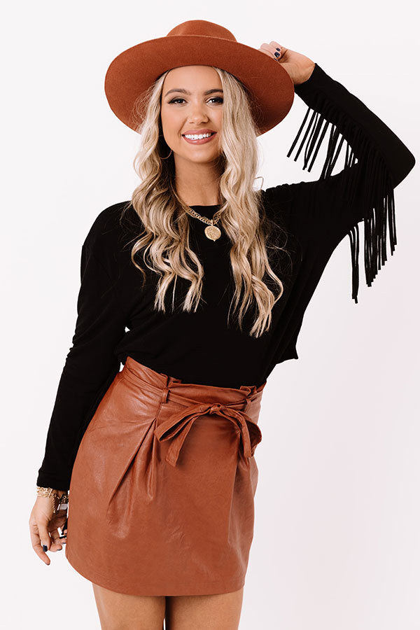 Gypsy Soul Fringe Top in Black Image - 2