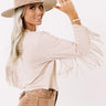 Gypsy Soul Fringe Top in Iced Latte Image - 1