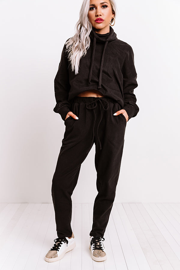 Cozy Perk Joggers in Black Image - 1
