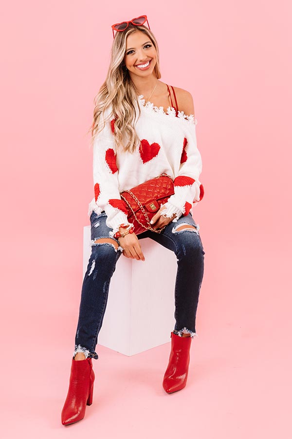 Breaking Hearts Distressed Sweater Image - 1