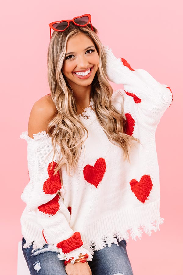 Breaking Hearts Distressed Sweater Image - 2