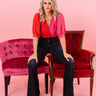Spotlight Spectacle 2-Tone Bodysuit in Red Image - 1