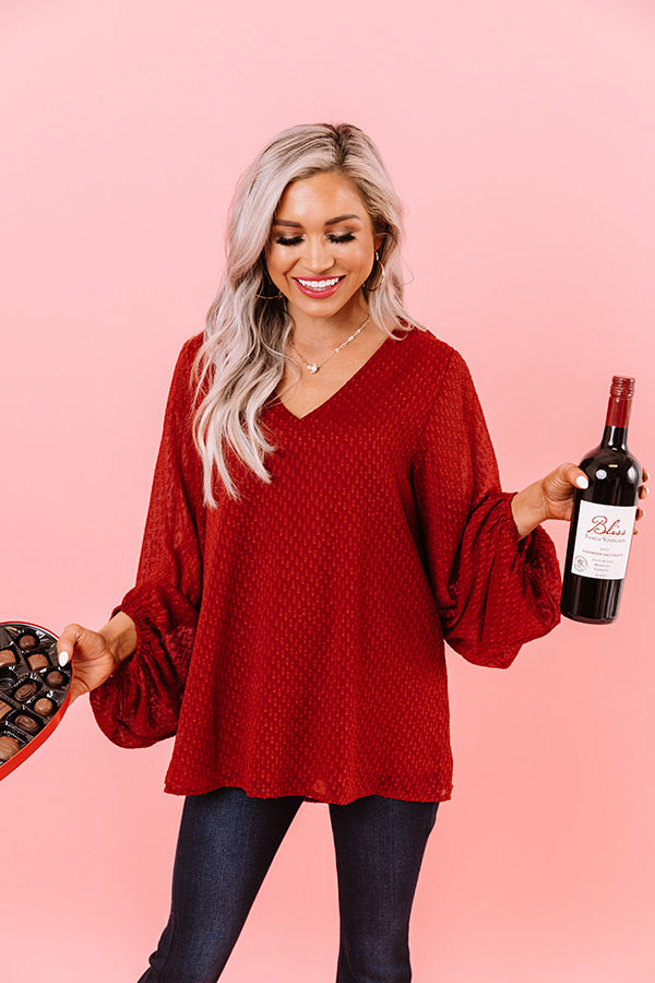 Highly Requested Shift Top in Wine Image - 2