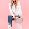 Jazz Club Knit Sweater Top in White Image - 1