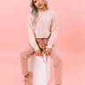 Austin City Limits Acid Wash Crop Top in Blush Image - 1