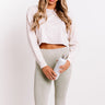 Austin City Limits Acid Wash Crop Top in Stone Image - 1