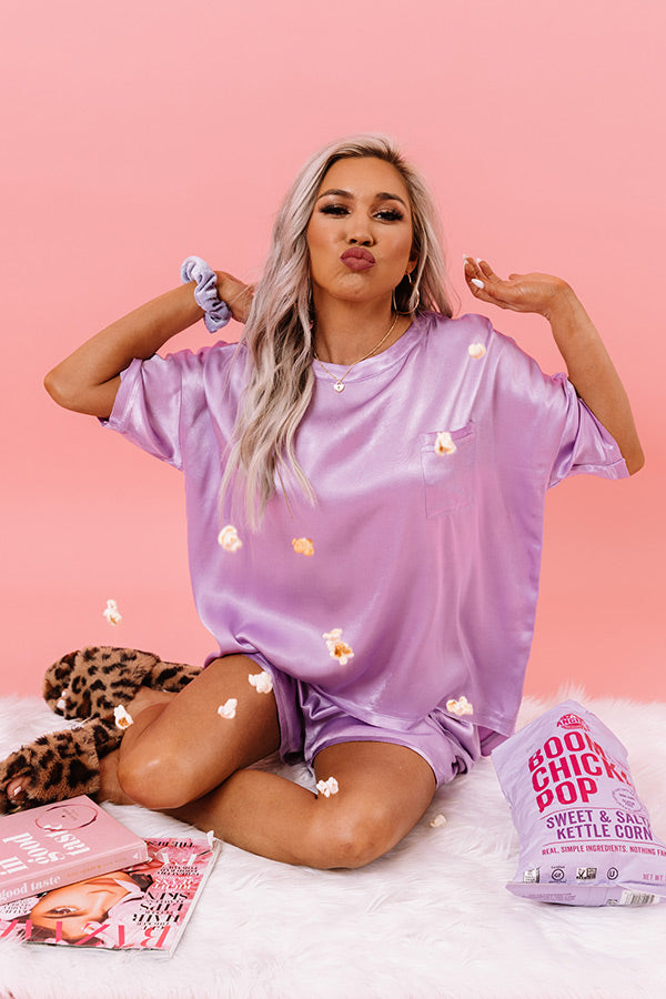 Slip Into Sweetness Satin Shift Top in Lavender Image - 1