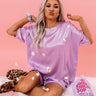 Slip Into Sweetness Satin Shift Top in Lavender Image - 1