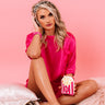 Slip Into Sweetness Satin Shift Top in Hot Pink Image - 1