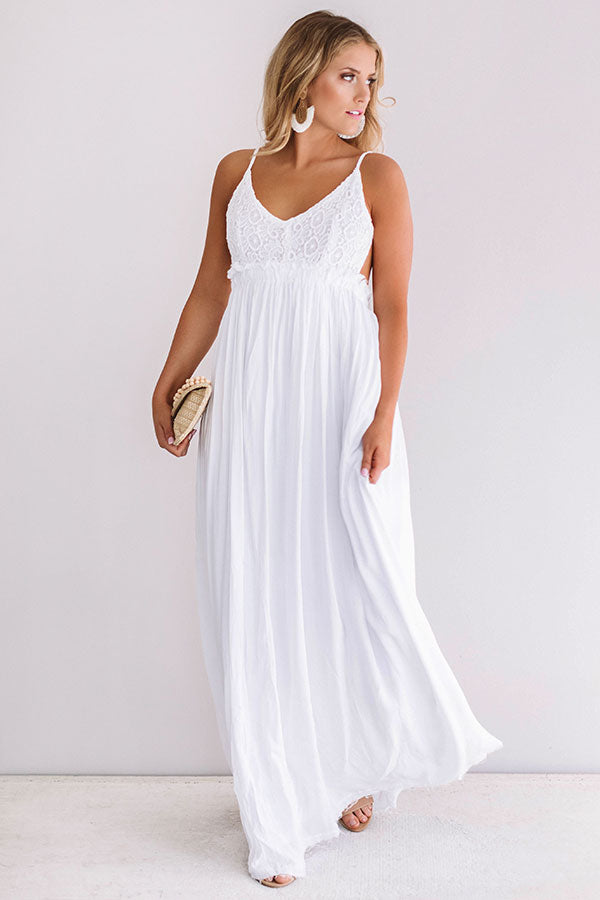 The Grand Reveal Maxi Dress in White Image - 1