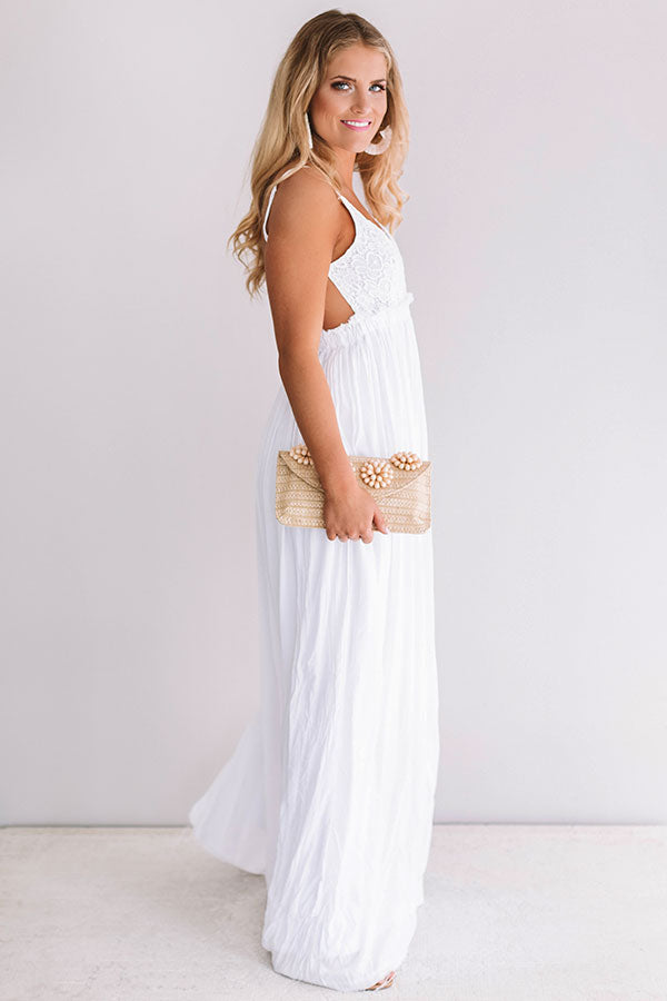 The Grand Reveal Maxi Dress in White Image - 4