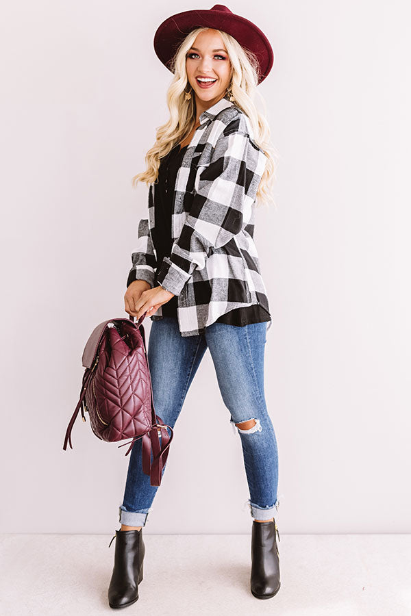 Cozy For Days Unisex Flannel in White Image - 5