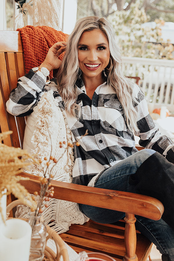 Cozy For Days Unisex Flannel in White Image - 2